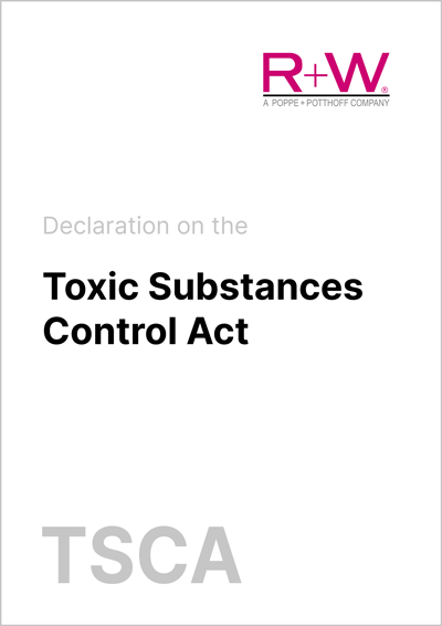 R+W Déclaration sur la section 6(h) du TSCA